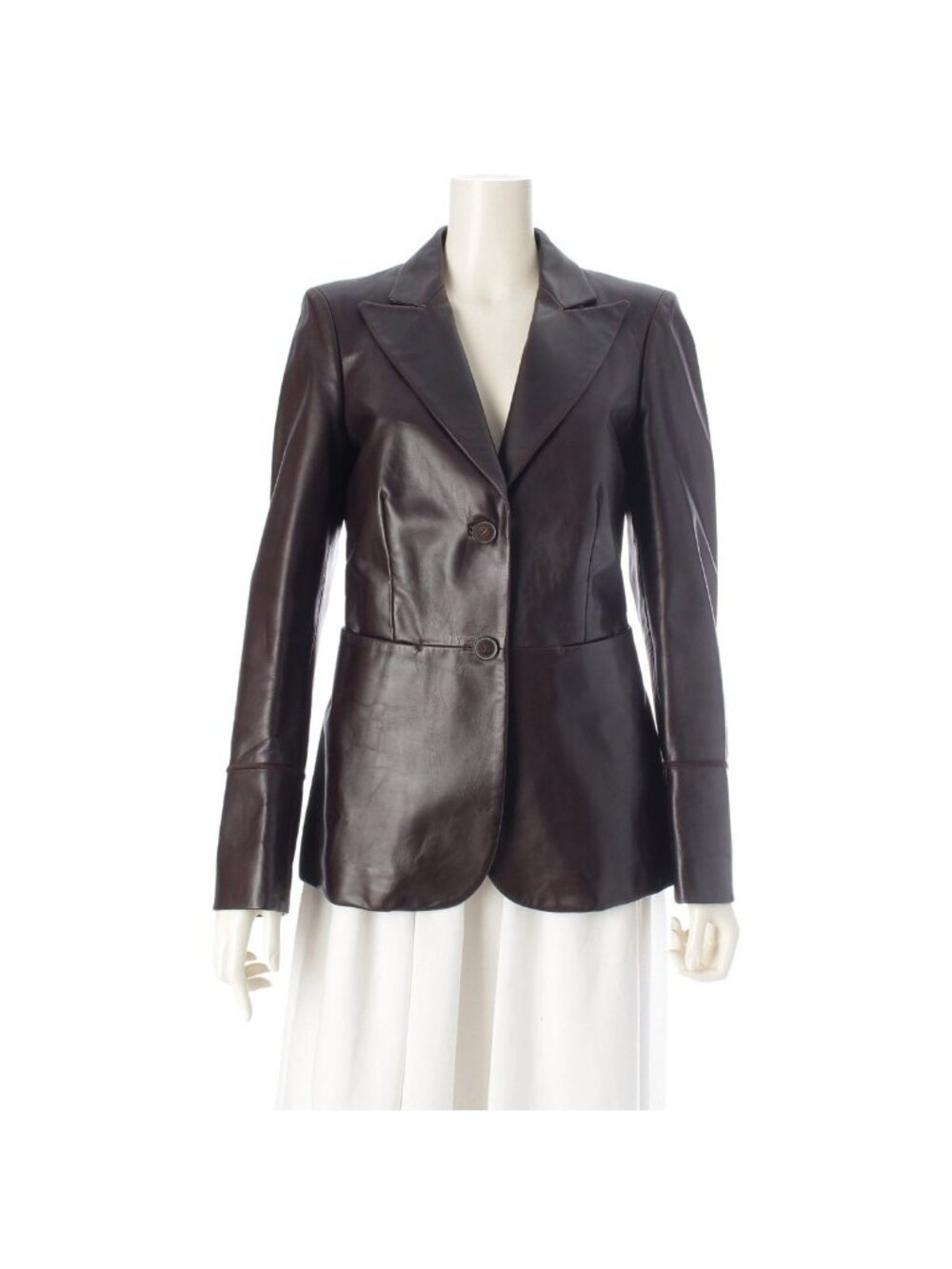 Gucci Tom Ford Era Leather Tailored Jacket Brown 40